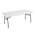 Heavy Duty Portable Folding Table, 6 ft, White U38087