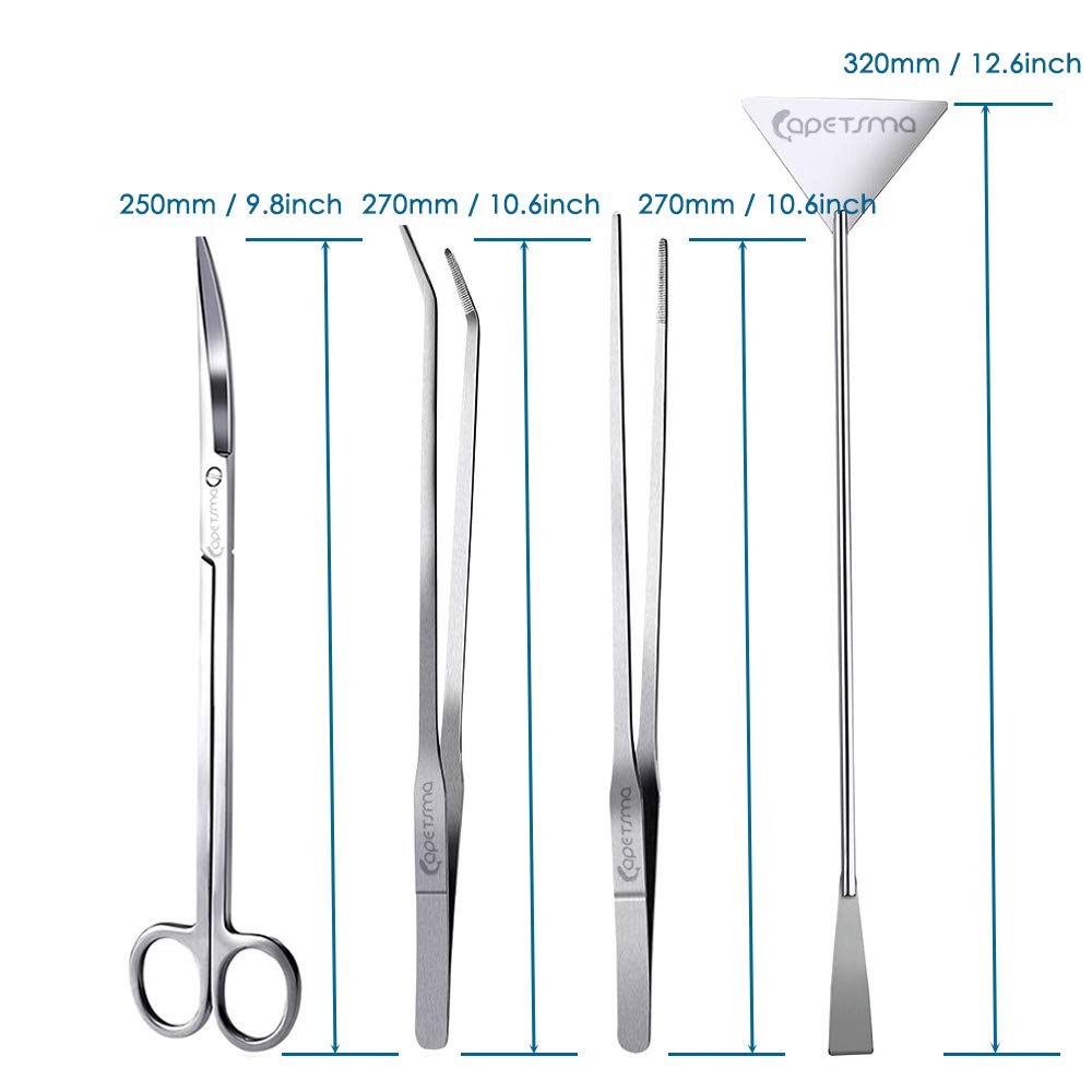 Long Stainless Steel Aquarium Plant Tools Set X85234