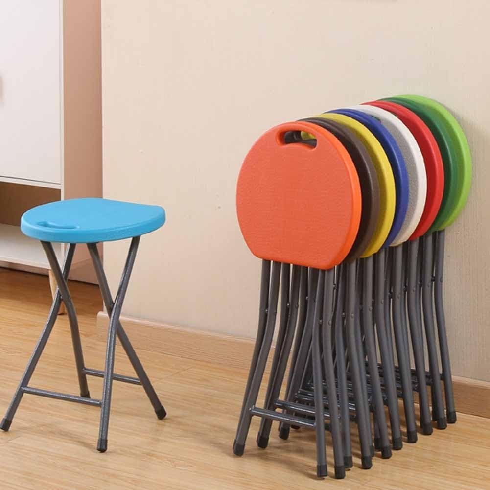 Folding Stool with Handle, 18 Inch Portable Chair, 220 lb Capacity, Black M181