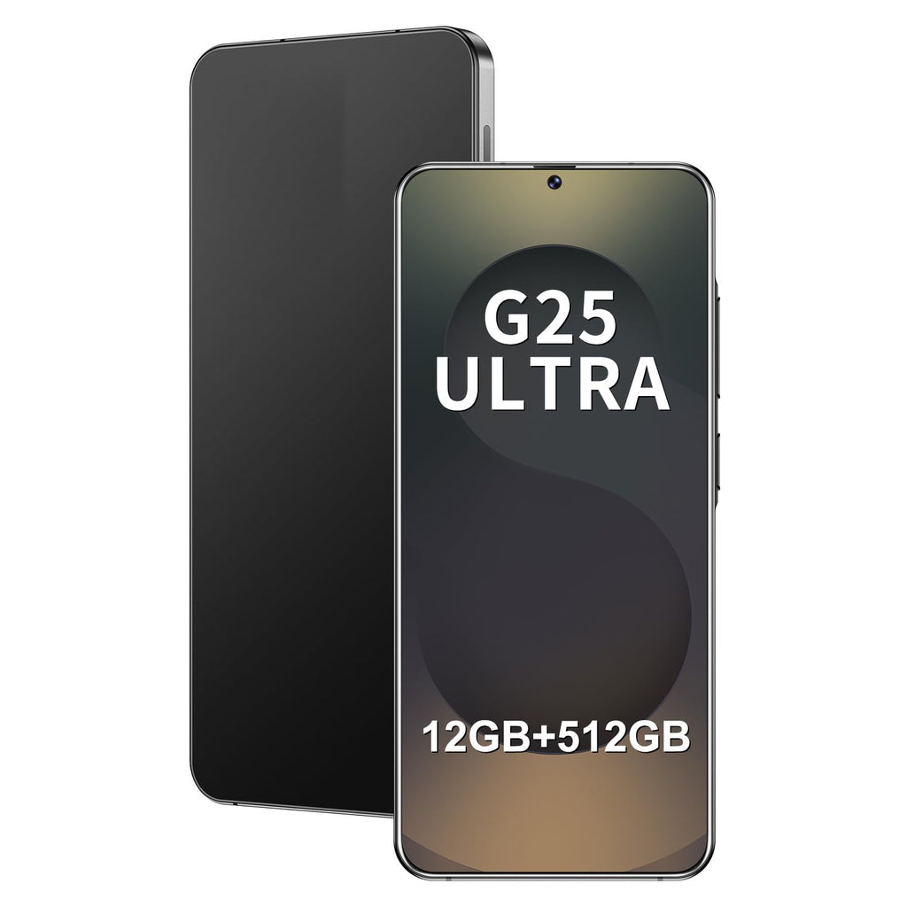 Unlocked 5G Smartphone Android 15 12GB+512GB 7" HD Screen 6800mAh Dual SIM Black X576