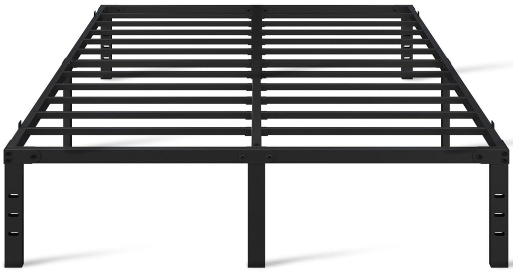 14 Inch Queen Size Black Metal Platform Bed Frame E687