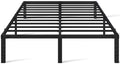 14 Inch Queen Size Black Metal Platform Bed Frame E687