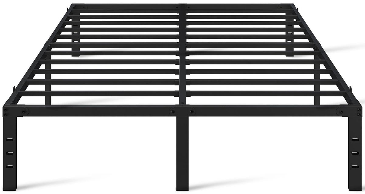 14 Inch Queen Size Black Metal Platform Bed Frame E687
