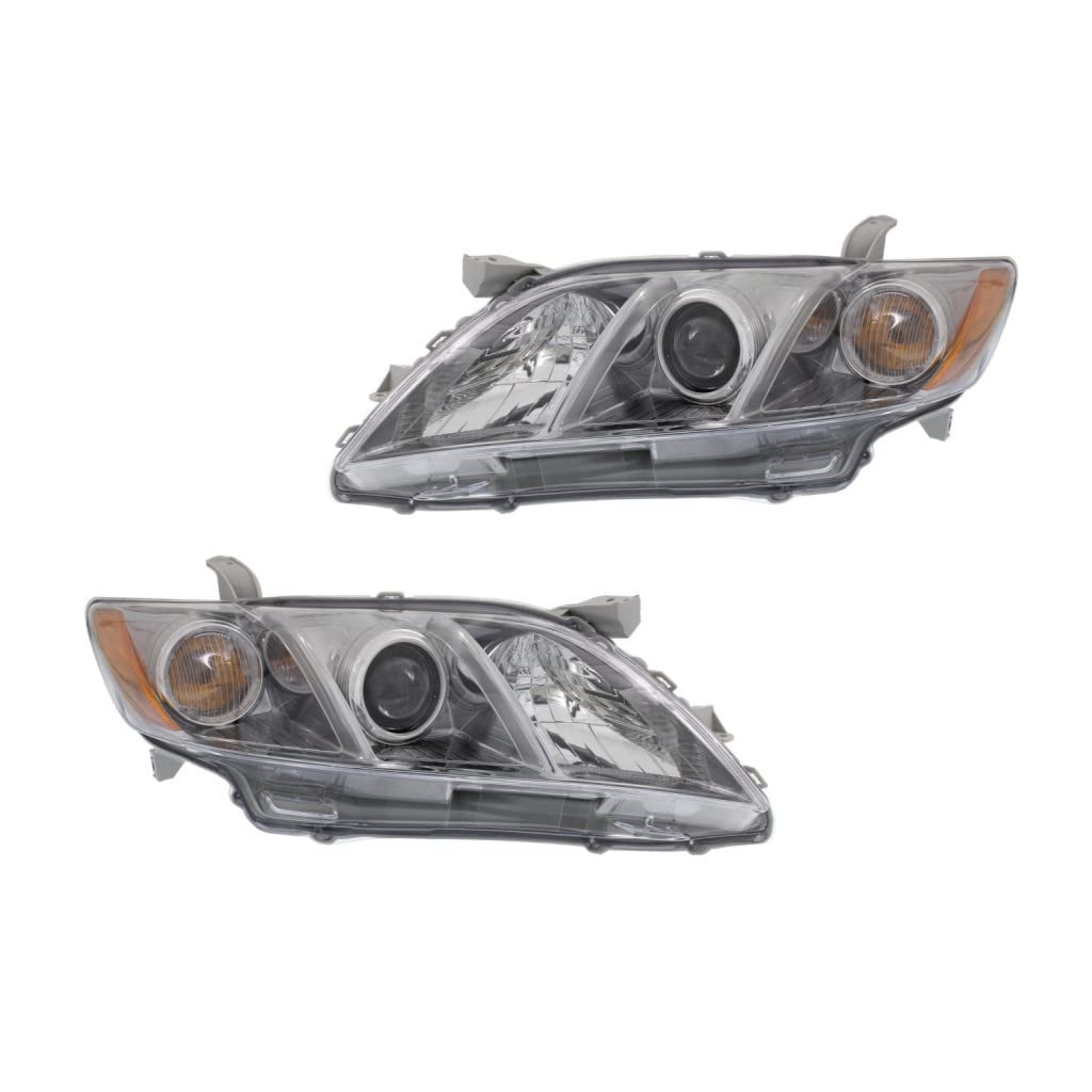 Toyota Camry 2007 2008 2009 Headlight Assembly Driver and Passenger Side Pair Z38485
