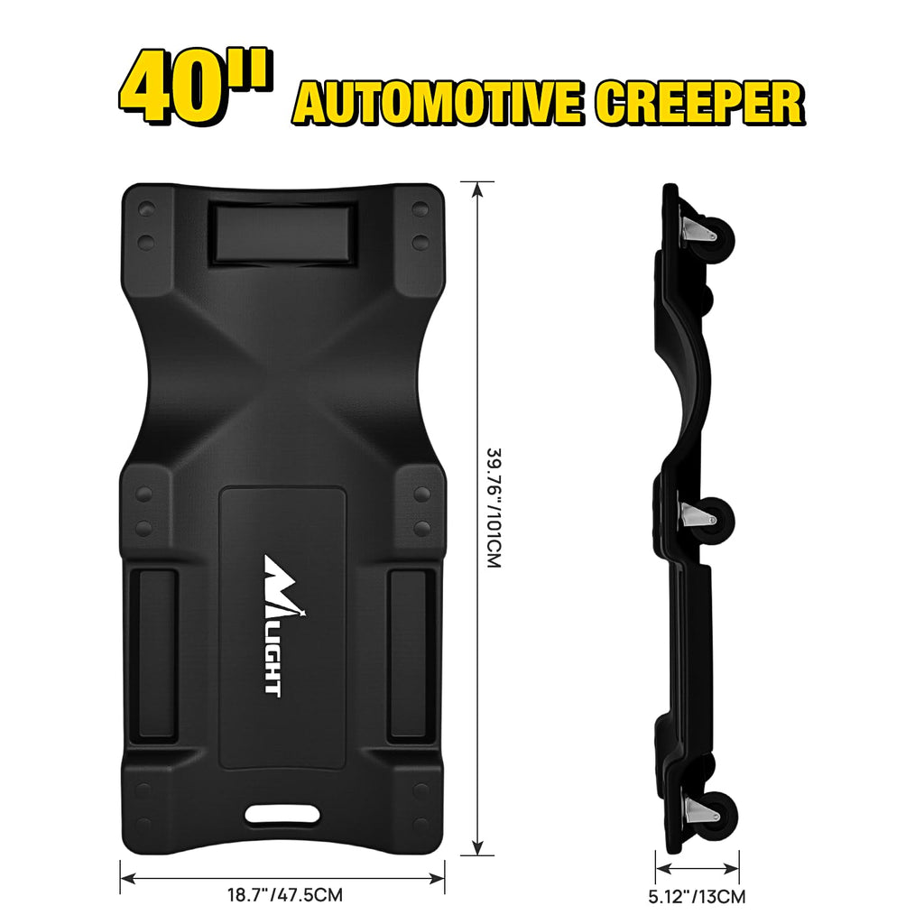 40" Mechanic Plastic Creeper with Padded Headrest Y879