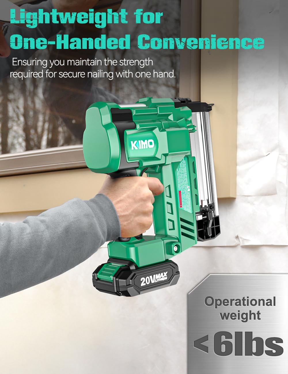 18 Gauge Cordless Brad Nailer and Stapler with Battery I709938
