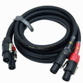 Heavy Duty 2Pack Speakon to Speakon Male Speaker Wire Cable 12awg 15ft E891044