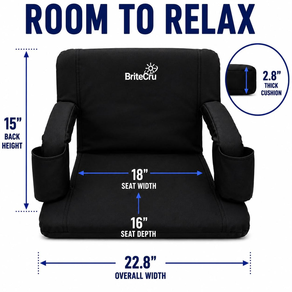 Stadium Seats with Back Support, Armrests, Cup Holders, Padded Cushion D2156
