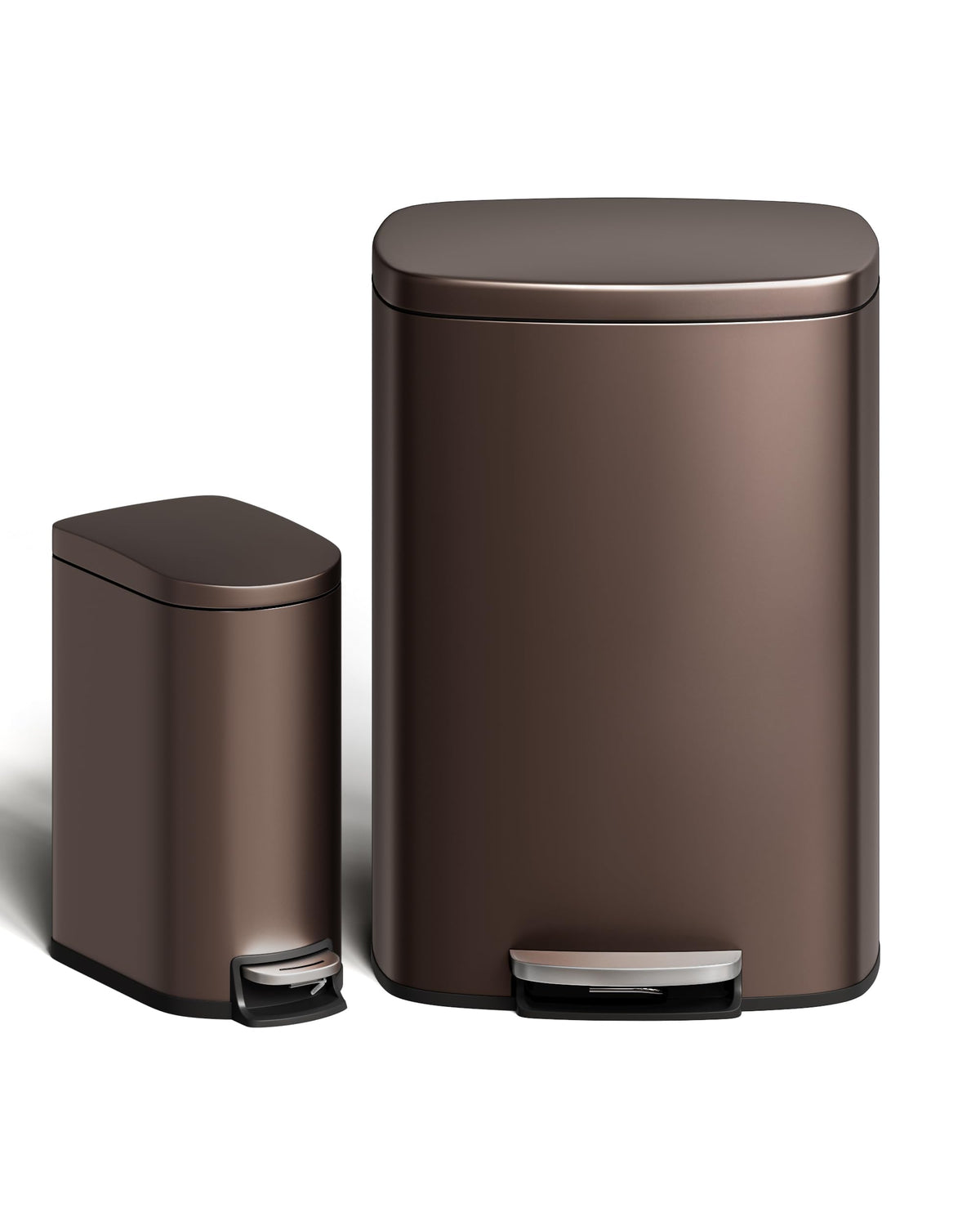 13 Gal 3 Gal Stainless Steel Step Trash Can Combo Set C265027