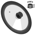 Tempered Glass Universal Lid with Silicone Rim for 10" 11" 12" Cookware E156871