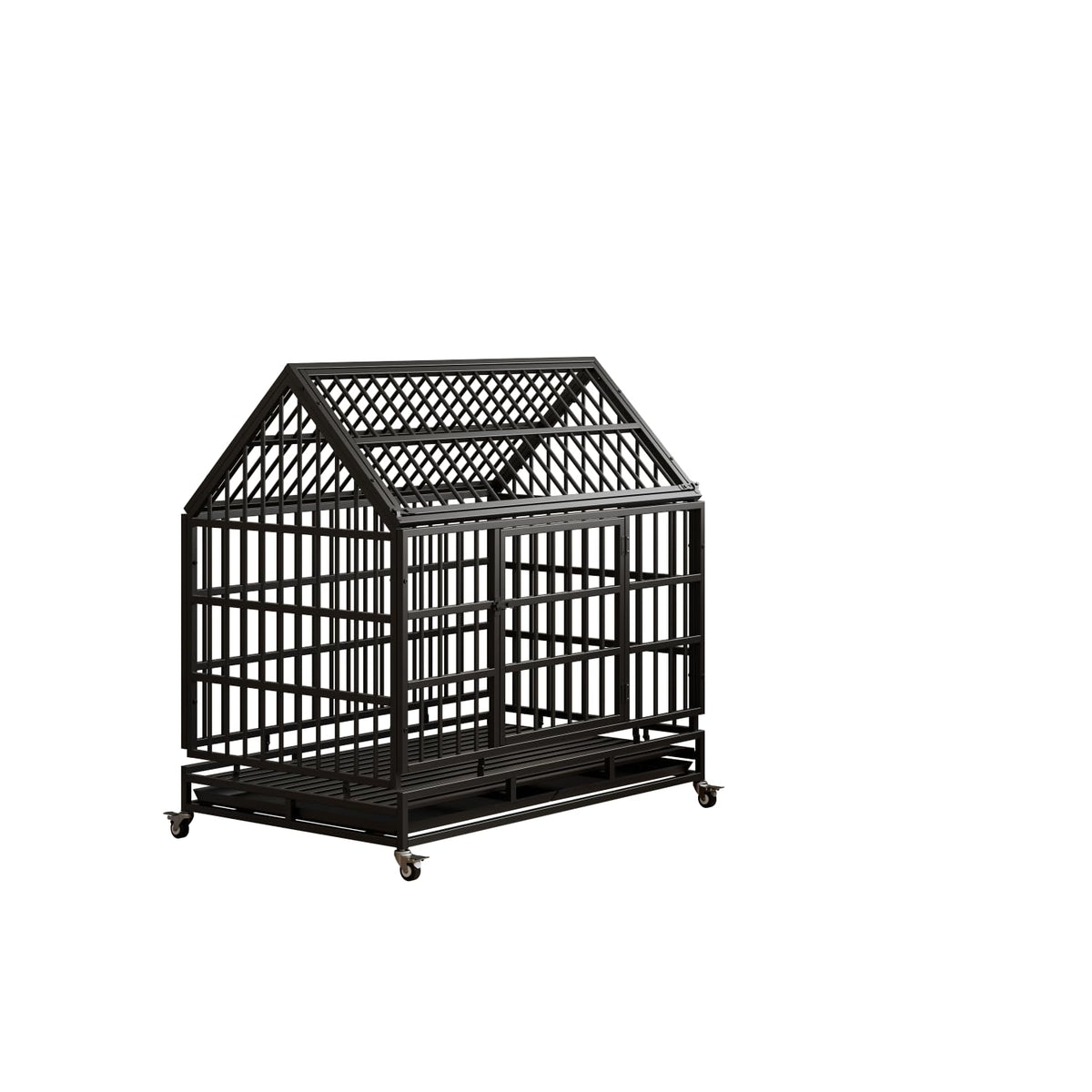 48 Inch Heavy Duty Dog Crate with Wheels U41629