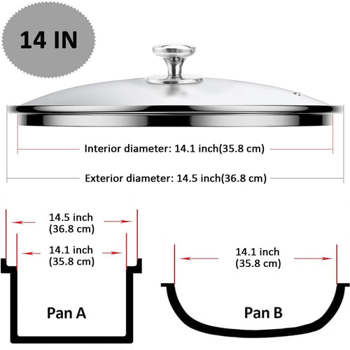 14 Inch Glass Lid with Steam Vent I791