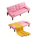 67" Convertible Futon Sofa Bed with 2 Cup Holders K5698