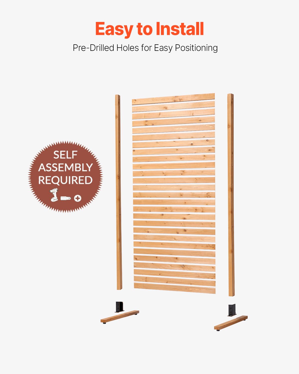 Wooden Privacy Screen 36" W x 73" H I3901