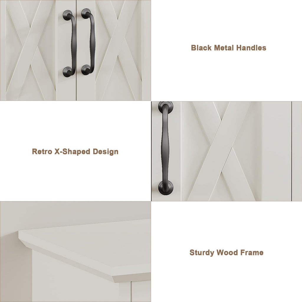 Small Medicine Cabinet with Towel Bar and 3 Hooks B4713