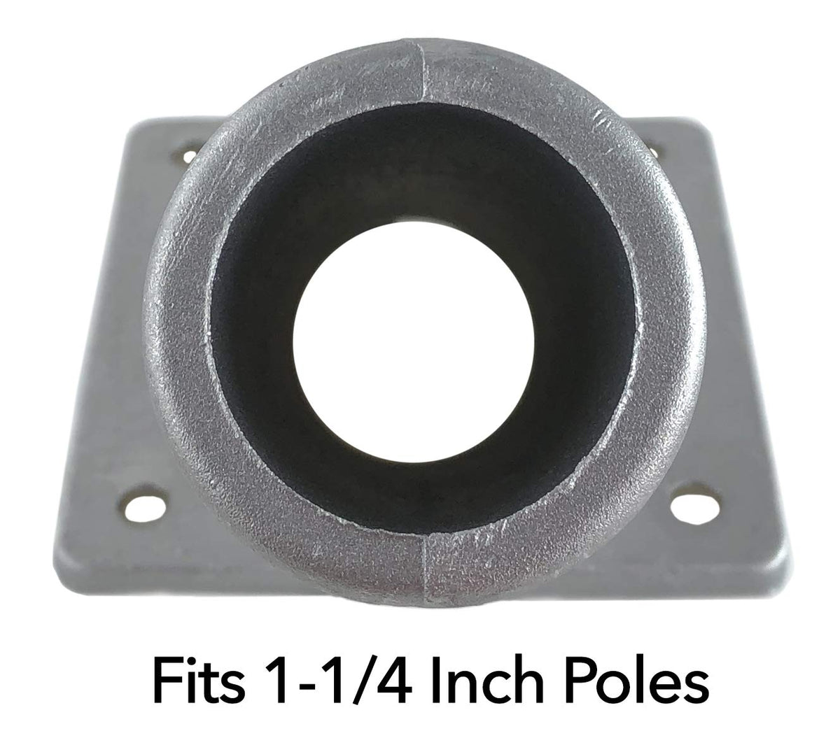 Aluminum Flag Pole Bracket Fits 1.25'' Poles Gray F89119