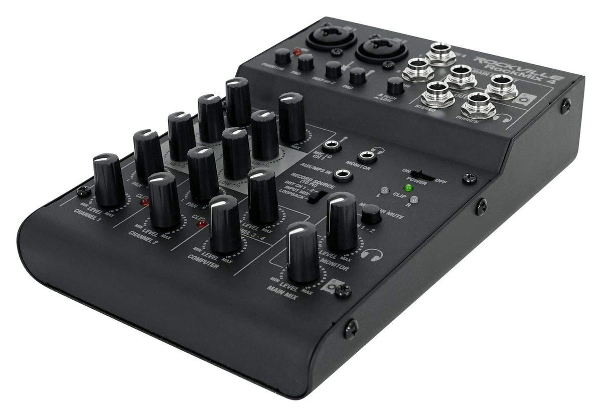 4-Channel Pro Recording Mixer with USB Interface O324105