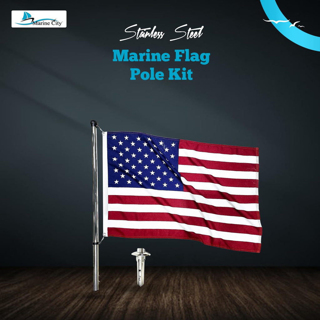 32-Inch Flag Stanchion Pole Kit 304 Stainless Steel R492411