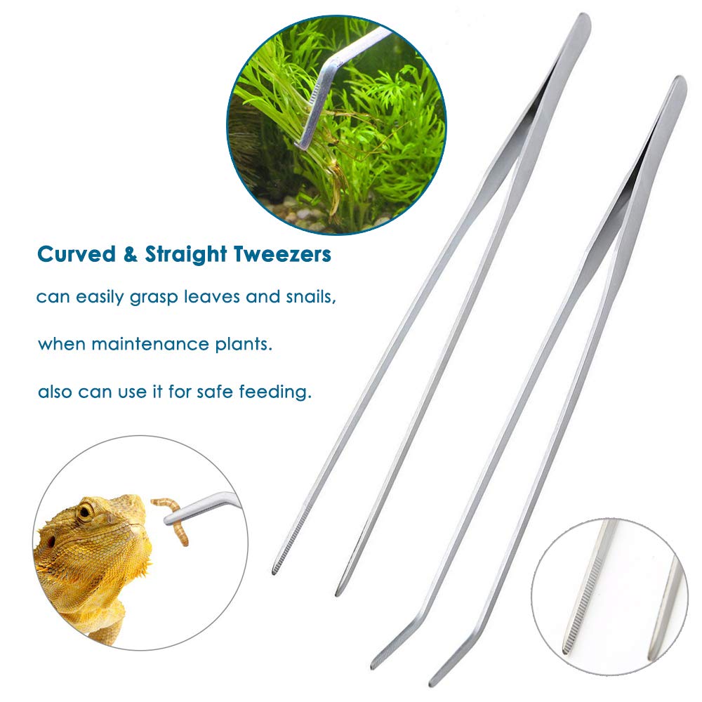 Long Stainless Steel Aquarium Plant Tools Set X85234