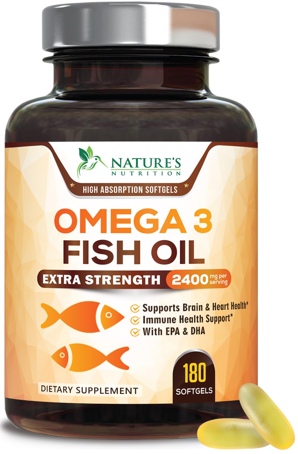 Omega 3 Fish Oil 2400mg Softgels P51397