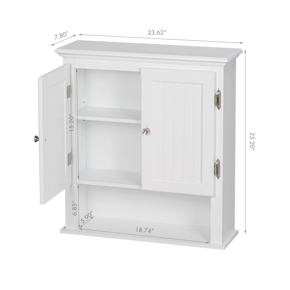 White Wall-Mounted Bathroom Cabinet L92613
