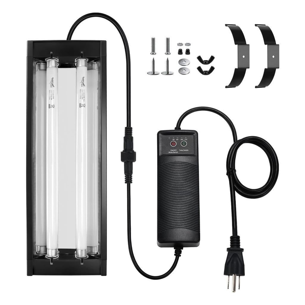 12 Inch UVB Reptile Light Fixture with Timer K8385