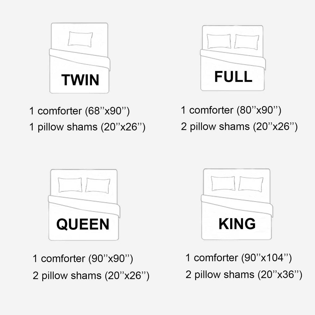 King Size 3 Piece Comforter Set L771