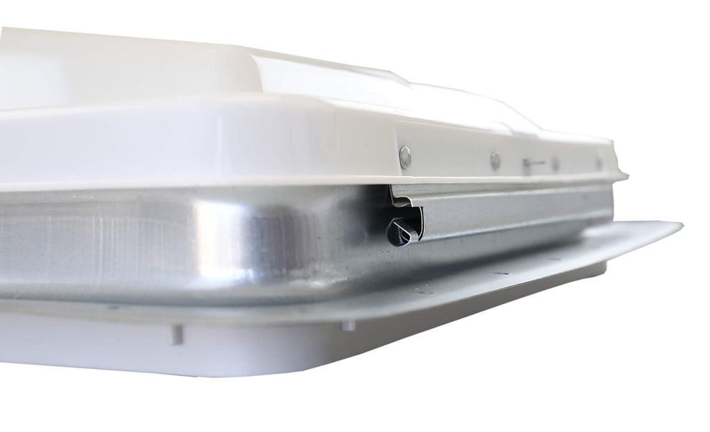 White Manual Crank RV Roof Vent with Screen F88500