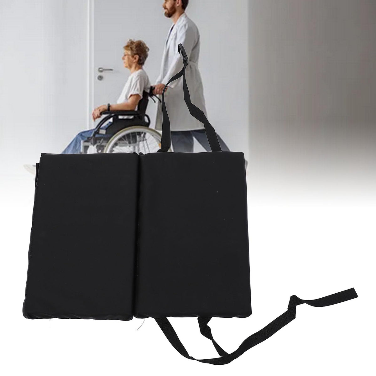 Padded Wheelchair Foot Rest Extender, 16 x 20 x 1in Black Q77892