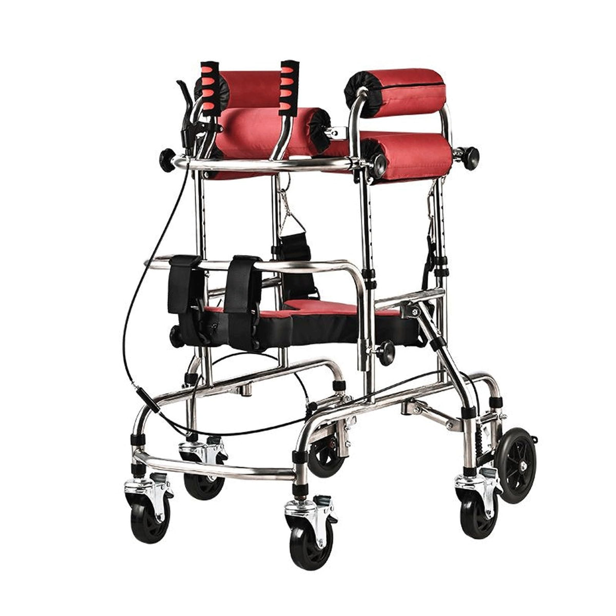 Height Adjustable Kids Upright Walker with Seat W97564