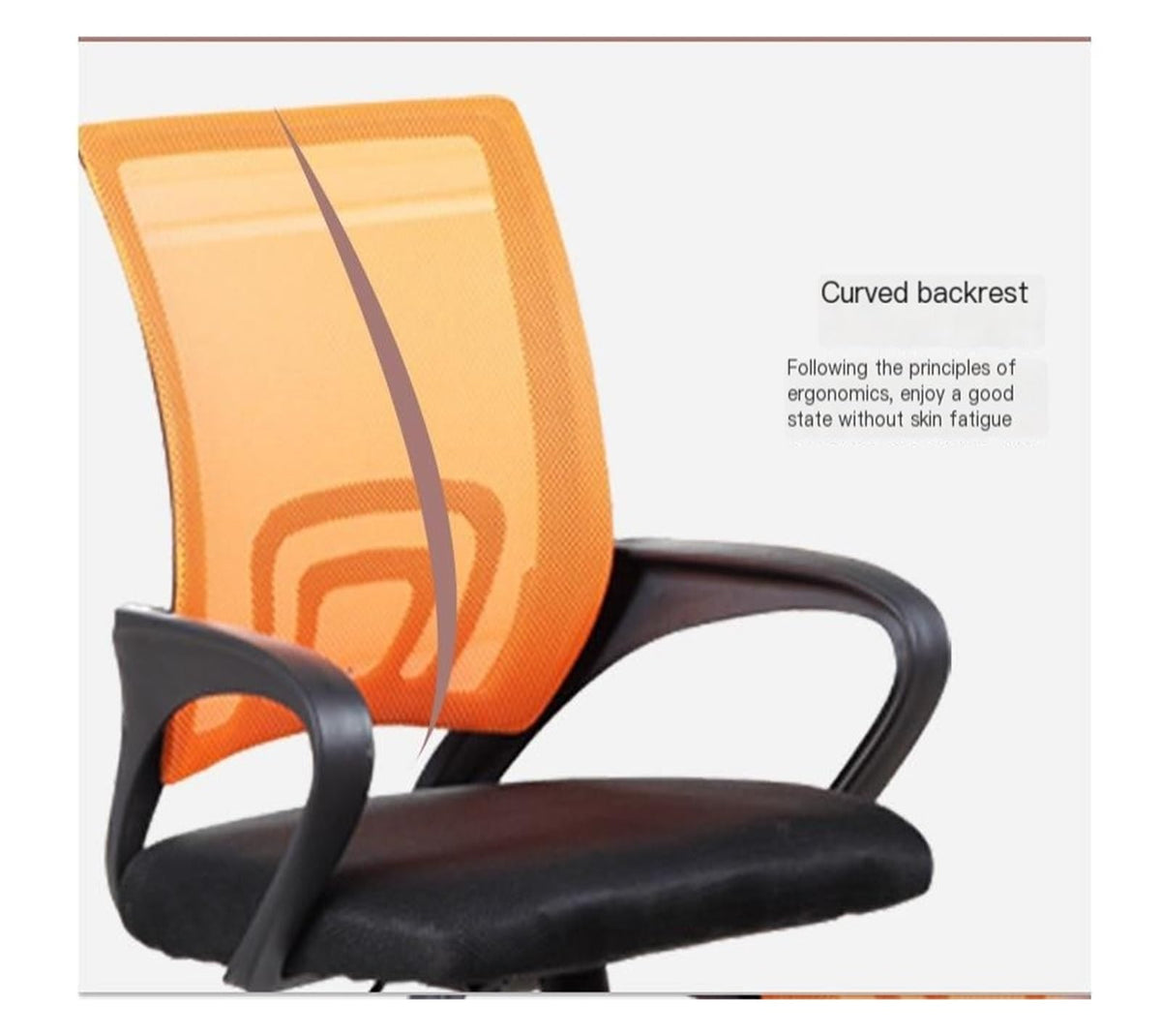 Black Orange Mesh Ergonomic Swivel Office Chair K87287