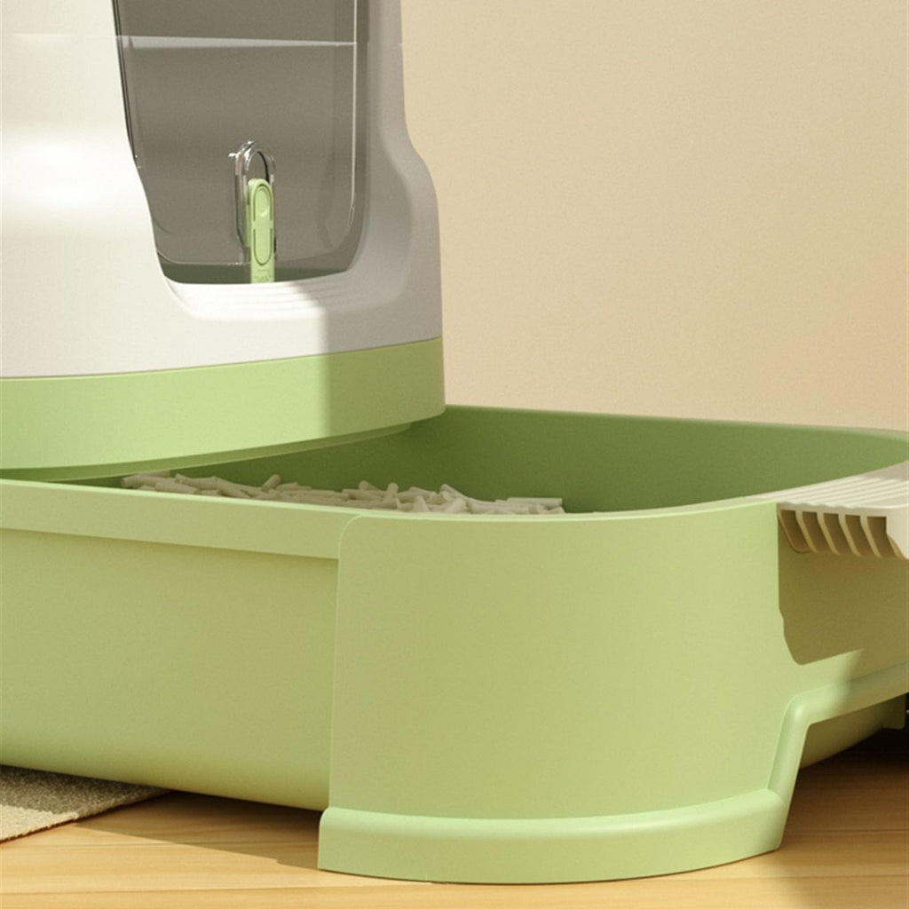Large Top Entry Cat Litter Box with Lid and Scoop N282488