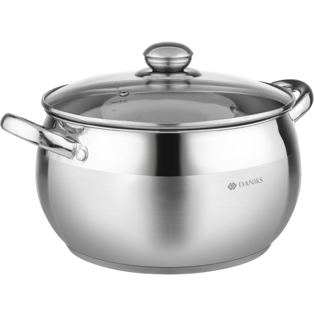 6.5 Quart Stainless Steel Stock Pot with Glass Lid G22125