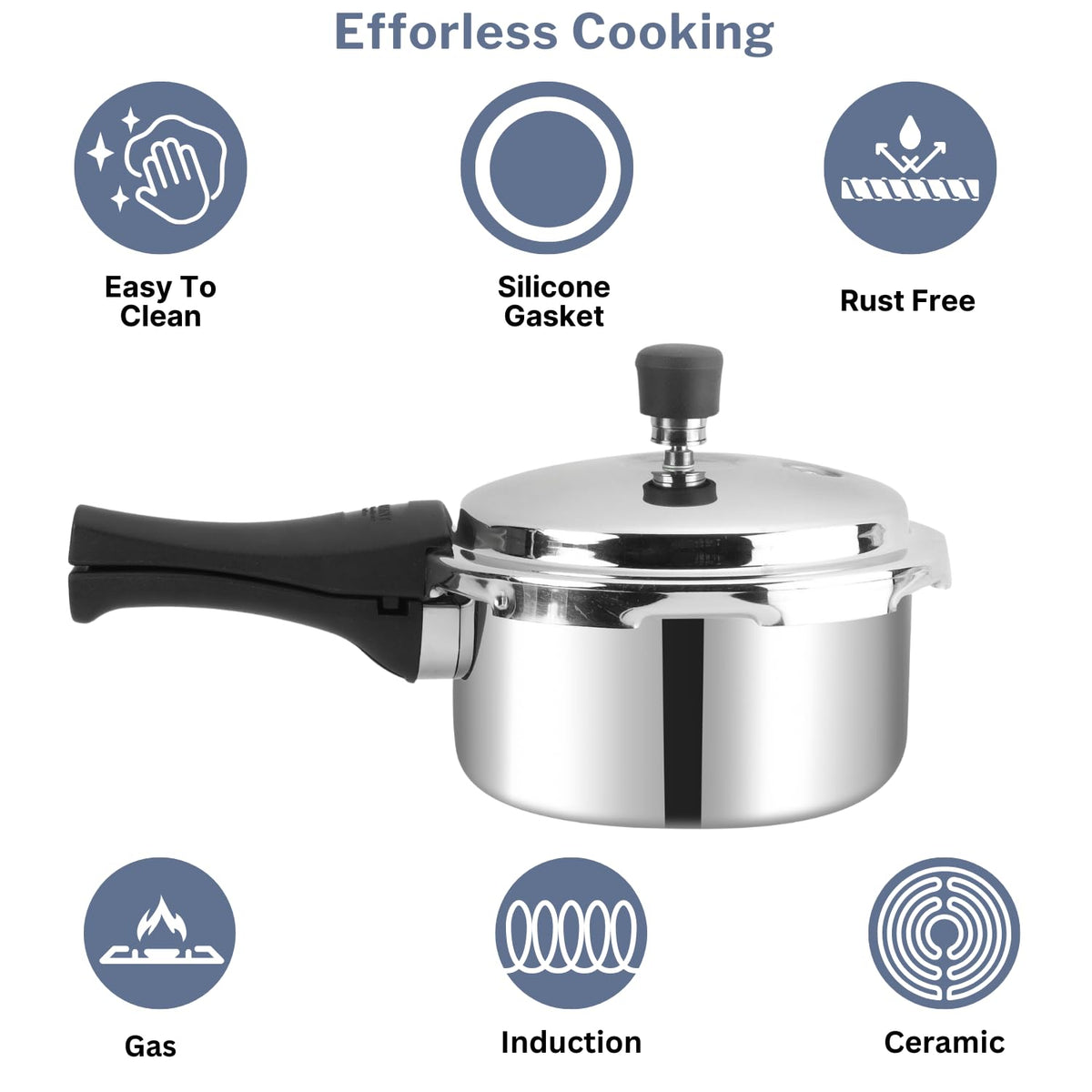 3 Litres Stainless Steel Pressure Cooker J164999