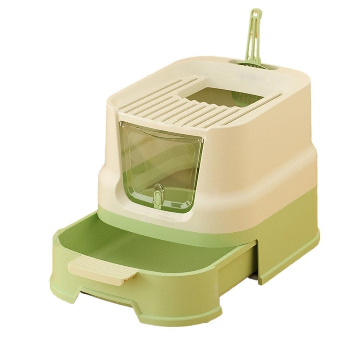 Large Top Entry Cat Litter Box with Lid and Scoop N282488