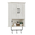 Small Medicine Cabinet with Towel Bar and 3 Hooks B4713