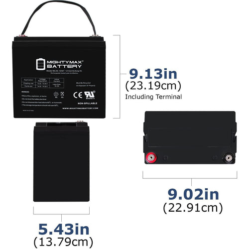 12V 55AH AGM Car and Truck Battery U2369