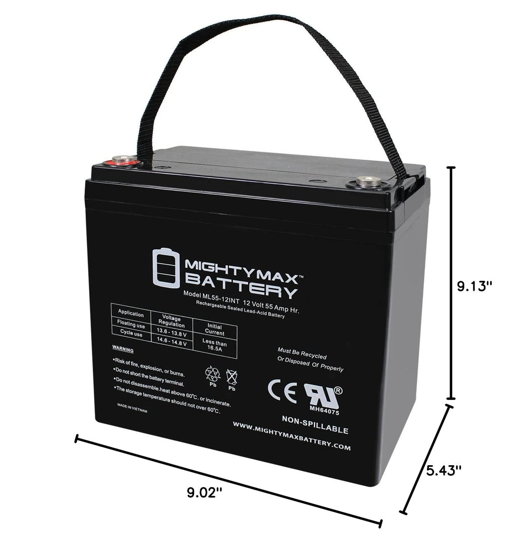 12V 55AH AGM Car and Truck Battery U2369