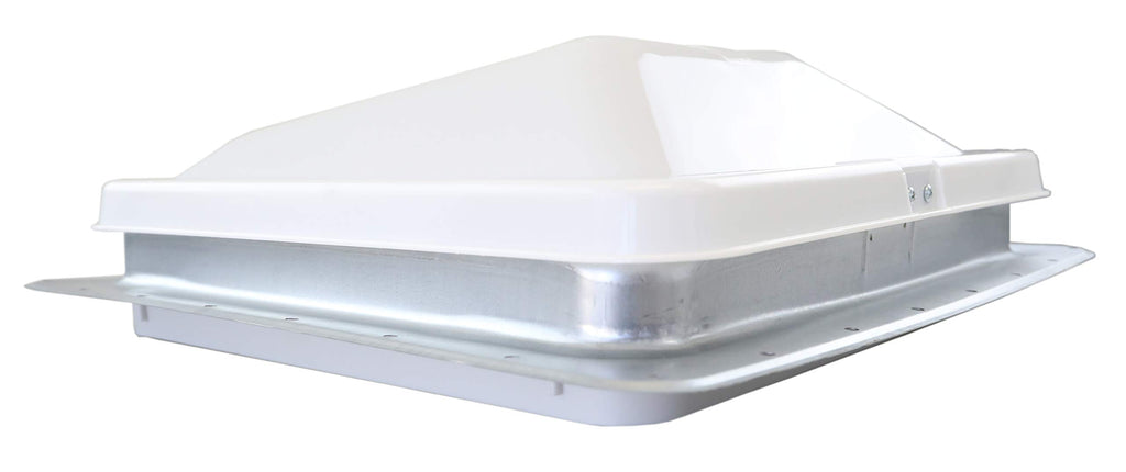 White Manual Crank RV Roof Vent with Screen F88500
