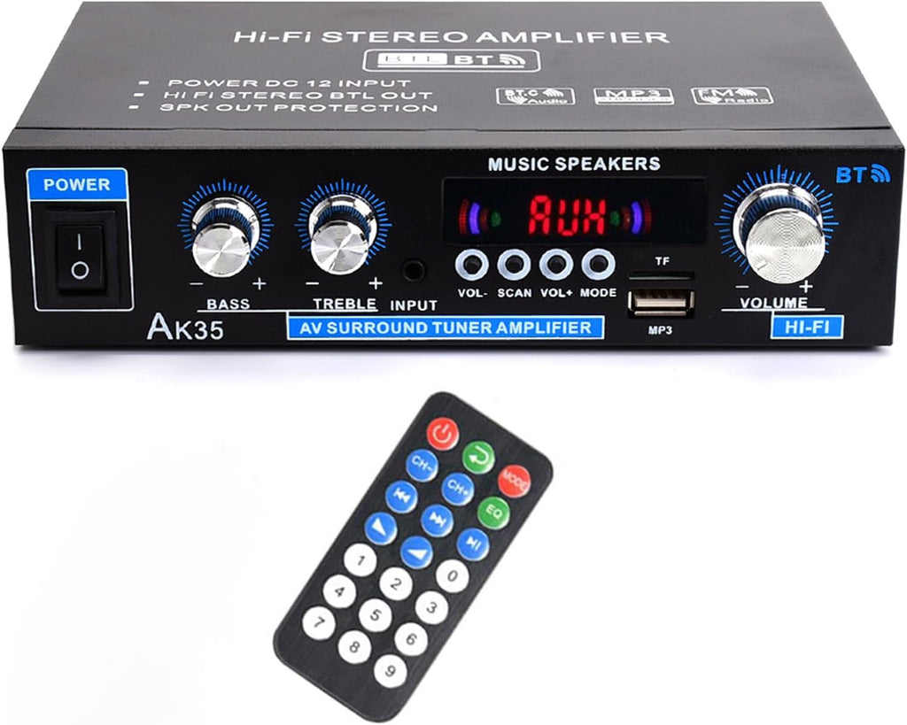 Bluetooth 5.0 200W 2.0 Channel Mini Stereo Amplifier K254089