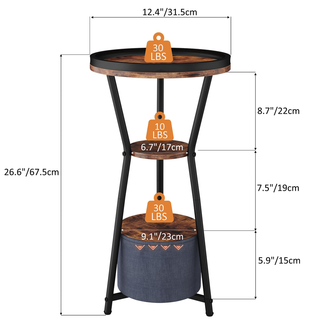 Round 3-Tier Side Table R585323