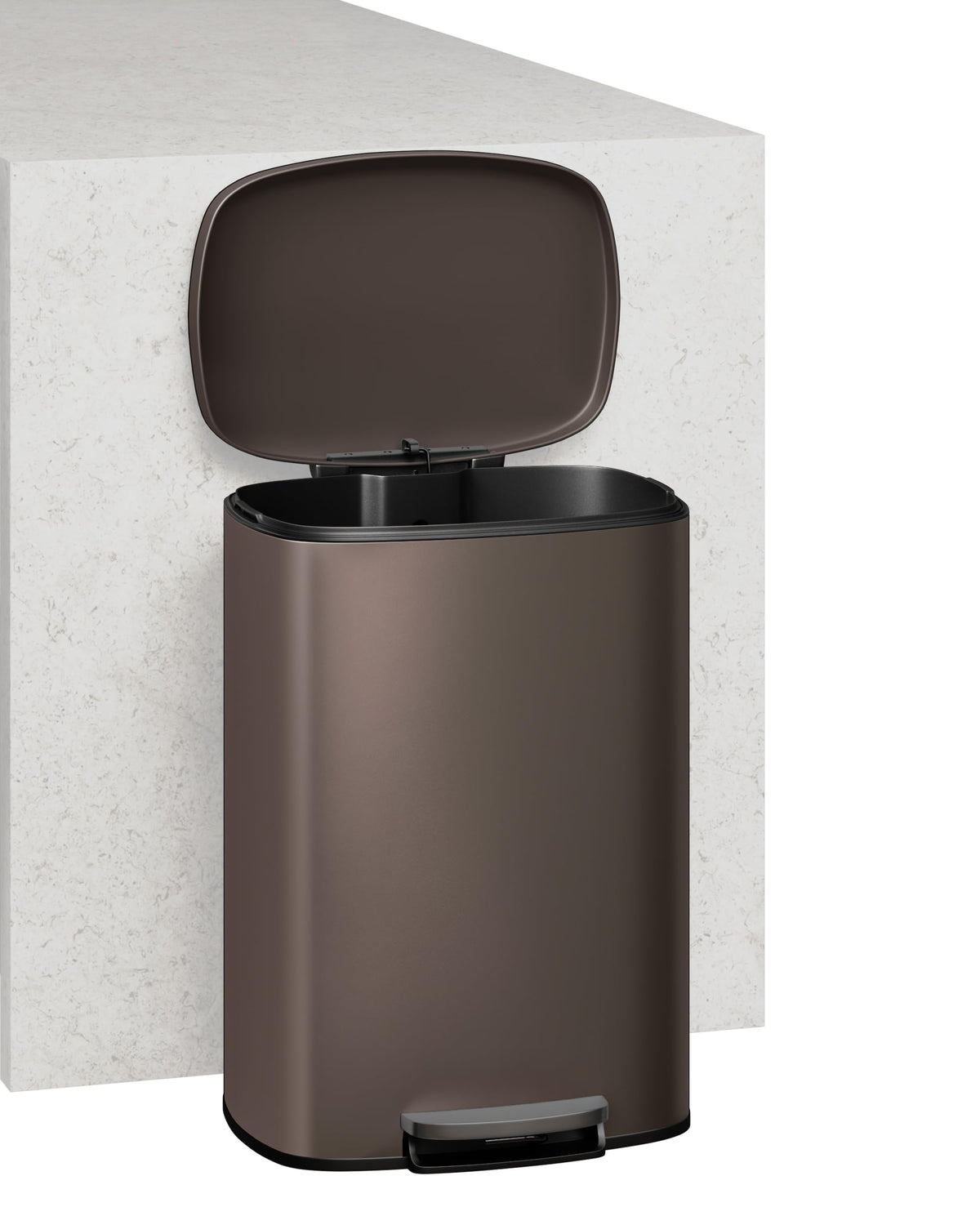 13 Gal 3 Gal Stainless Steel Step Trash Can Combo Set C265027