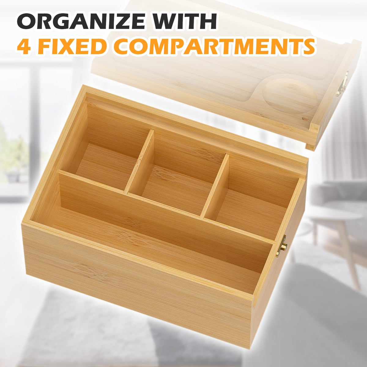 Bamboo Storage Box with Lid G7319