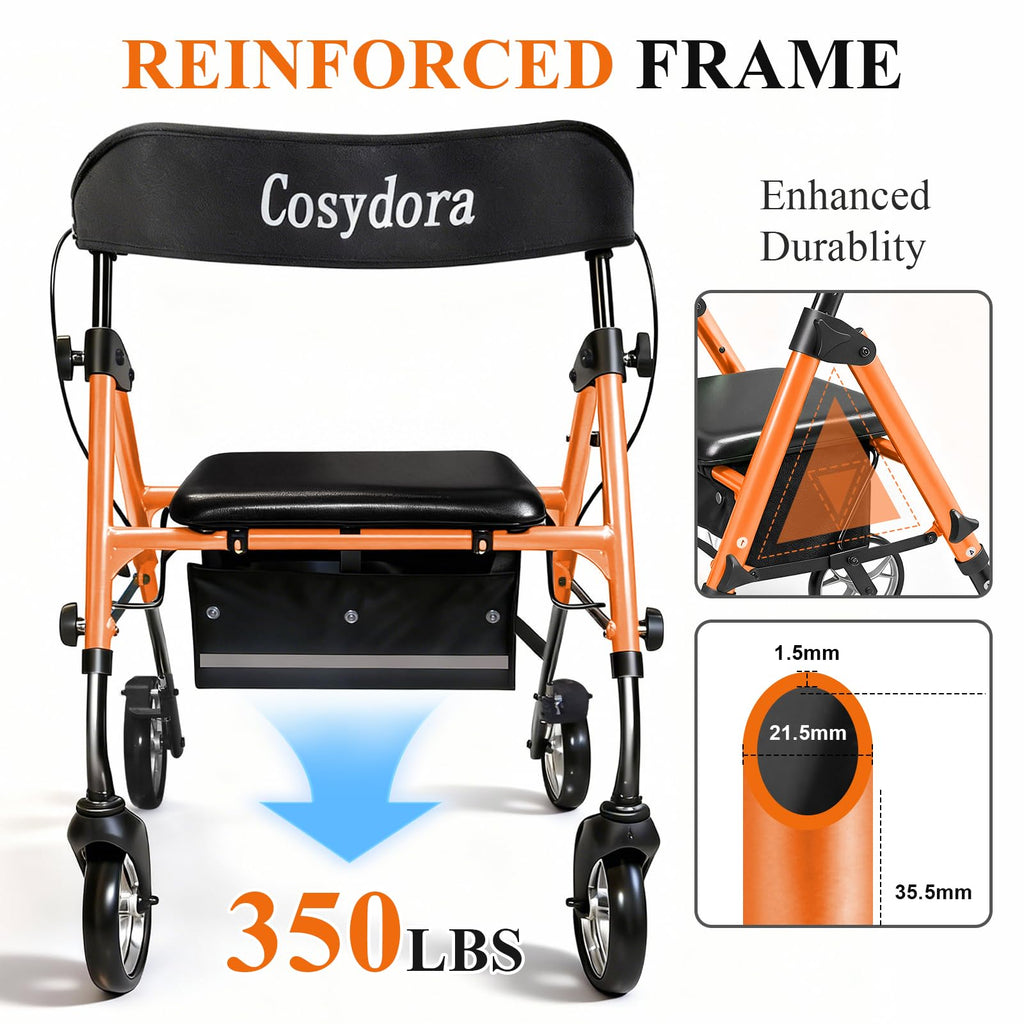 Ultra Lightweight Rollator Walker with Seat A269796