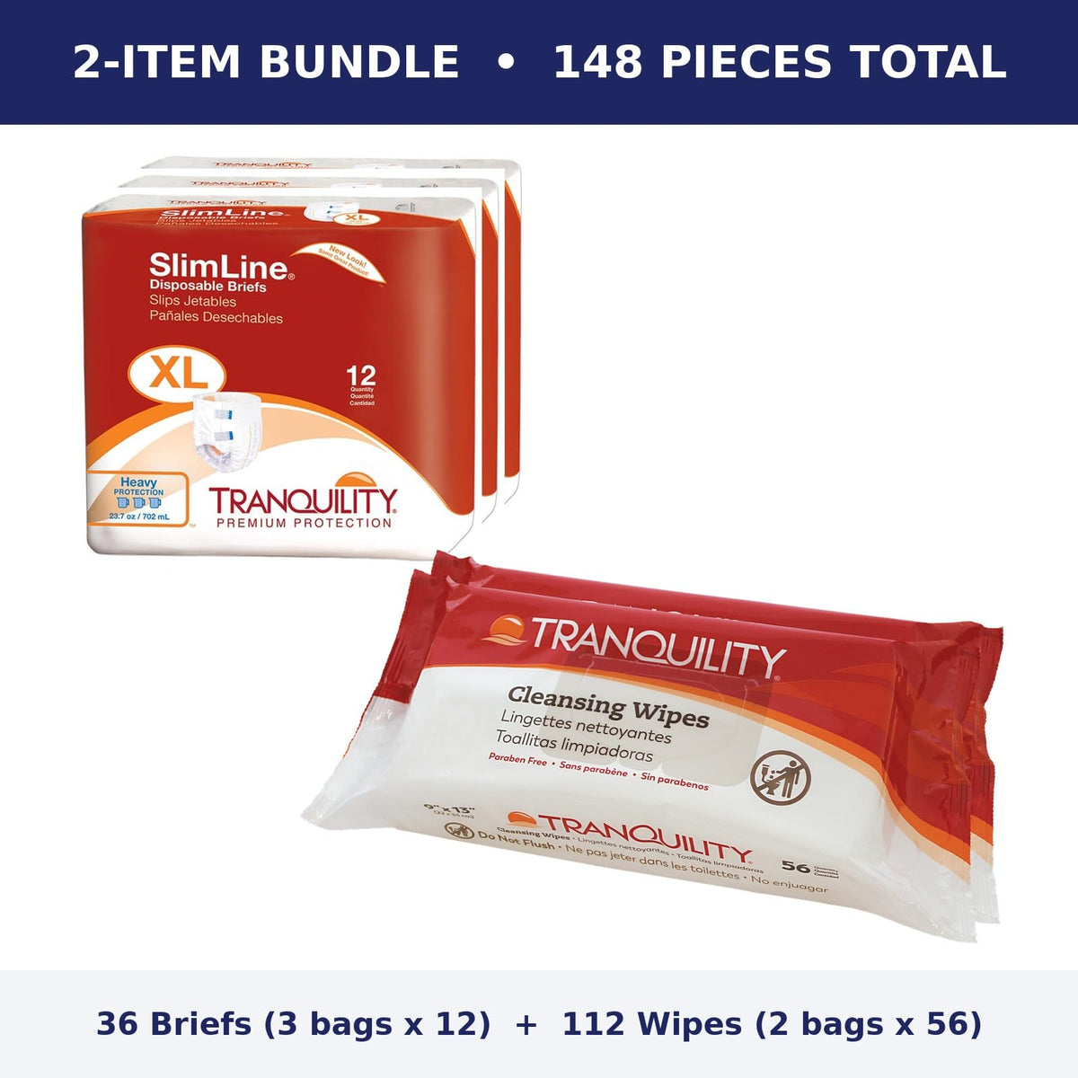 X-Large Briefs Multi-Pack + Wipes W3963