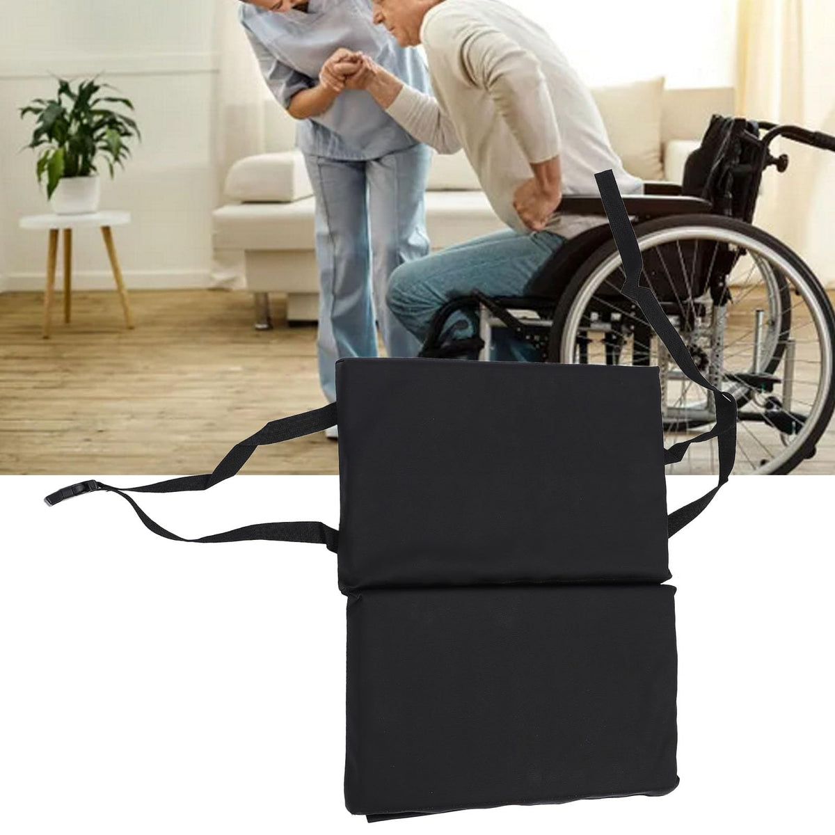 Padded Wheelchair Foot Rest Extender, 16 x 20 x 1in Black Q77892
