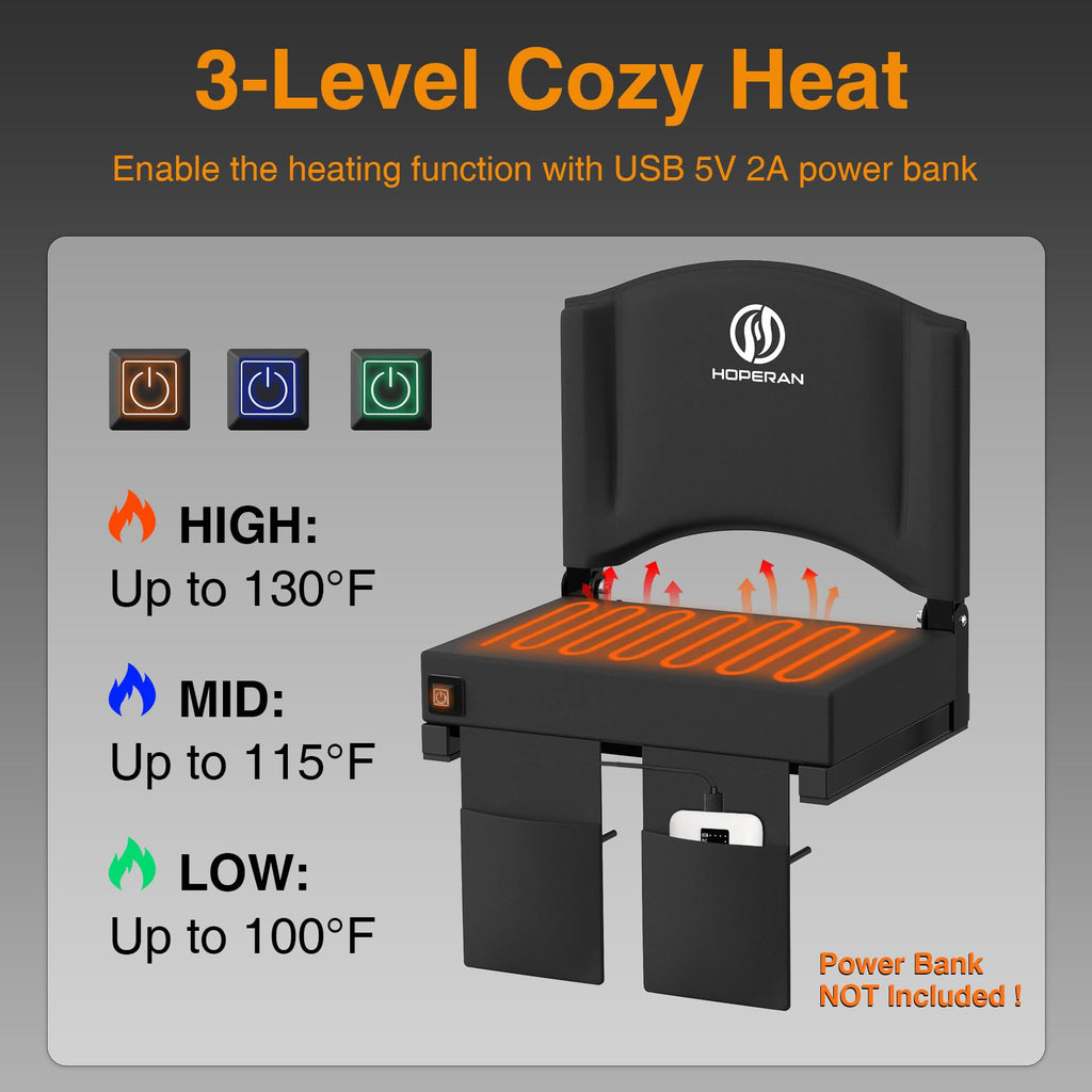Heated Stadium Seats for Bleachers with Back Support H123