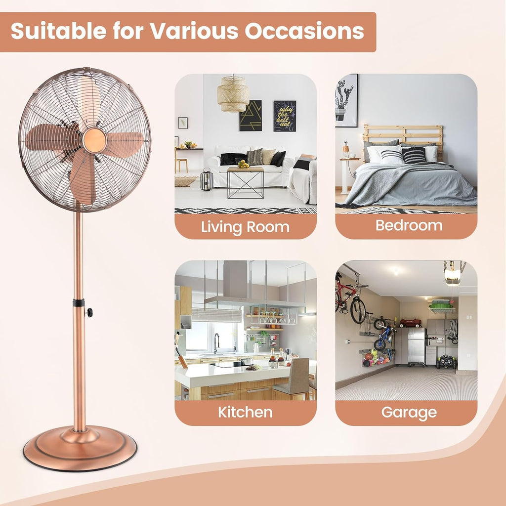 16'' Oscillating Pedestal Fan with 3 Speed H445