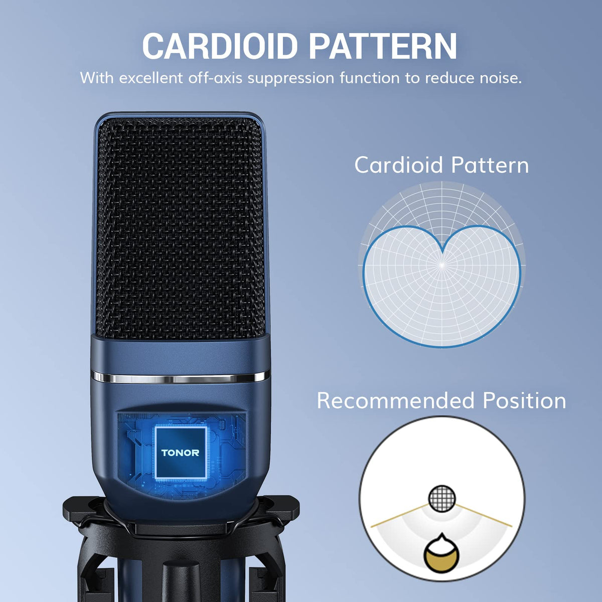 USB Condenser Microphone with Boom Arm B848