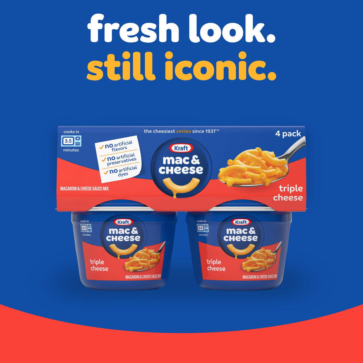 Triple Cheese Mac and Cheese 4 Microwaveable Cups O50909